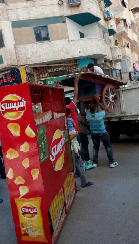 حي المنتزه اول يشن حملة إزالة إشغالات مكبرة