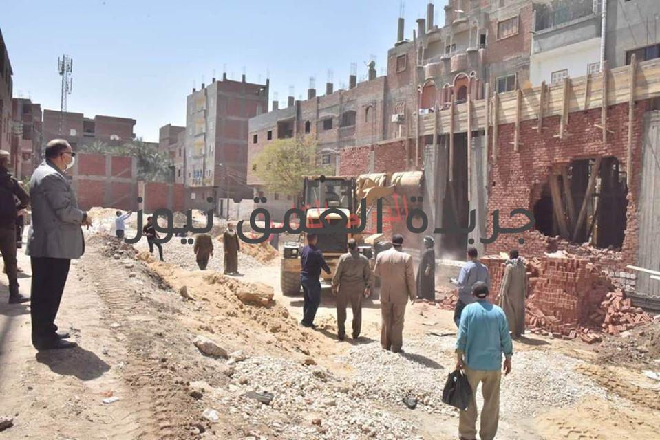 ازالة مخالفات البناء والتعديات على أراضى وأملاك الدولة ومنع البناء العشوائى