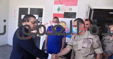سفير القاهرة لدى لبنان يتفقد المستشفى الميدانى المصرى فى بيروت