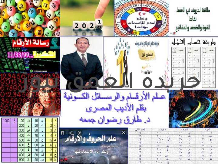 علـــم الأرقــــام والرســـائل الكـــونية "المقـــال الأول العدد من 1-5" بقلم/ د.طارق رضوان صحح المسار الحقيقي لنفسك و كن صادق وواعي مع نفسك واسمع لقلبك الذي سيرشدك لما تريد. فنحن شعوب تقودها العاطفة لترسم لوحات بديعة من الأمل القادم، تستبشر برقم ما وتتشائم من رقم ما.ويقال أنك ستلاحظ تغيرات إيجابية فى حياتك، إذا قمت بترديد الاستغفار أو التسبيح بأعداد تكون من مضاعفات الرقم 3، لو استطعت المحافظة على استخدام هذه الأرقام في حياتك لمدة 21 يوم. المجتويات: 1- ما علاقة الأرقام بالأمل والسعادة المستقبلية؟ 2- هل للأرقام طاقة؟ 3- ما هى طاقة العام وما الطاقة الشخصية؟ 4- كيف تعرف رسالة الرقم لك وما معناها ؟ 5- إلى ماذا يشير تضاعف العدد للرسالة الكونية؟ 6- هل هناك فرق بين الرسالة الكونية وبين التركيز العقلى؟ 7- دلالات الأرقام 1- ما علاقة الأرقام بالأمل والمستقبل؟ للأرقام علوم مُختصة يمكنك دراستها من زوايا مختلفة. لكننا اليوم سنتحدث عن الأمل ، عن الطموح والحلم بكل ما هو جميل أت. فما علاقة الأرقام بذلك؟ يُقال أنك اذا صادفت رقم ما يتكرر أمامك فى حياتك من وقت لأخر وليكن مثلا الرقم (4)، فعليك أن تعلم أن الكون يريد أن يتواصل معك وينقل لك رسالة ما. فمثلاً مدينة البترا الأردنية التى تُدعى المدينة الوردية وأحد عجائب الدنيا السبع تحولت فى 7/7/2007 إلى مدينة منكوبة.فتشائم البعض من هذا التاريخ بينما أعتبرالبعض تاريخ 10/10/2010 دلالة على الكمال والتمام.كل هذا دون سبب معروف فى أغلب الحالات. فهل هذه إجتهادات أم أنه علم ينبغى تتبعه ودراسته؟! البعض يدافع عن فكرته فيزعم أن الرقم (10) أرتبط بالكتب السماوية فهناك وصايا عشر لدى اليهود. وأيضاً التوراة ذكرته لتشير إلى عدد الأجيال بين آدم ونوح ومثلها بين نوح وإبراهيم، وفى القرأن ميّز الله سبحانه الرقم 10 ، فأقسم بالفجر نفسه وبعشر ليال مميزة عن سواها في العام. 2- هل للأرقام طاقة؟ فللأرقام طاقة إيجابية أو طاقة سلبية.كيف؟... أنظر إلى جهازكشف الكذب على سبيل المثال لتعلم أن مشاعرك وأفكارك لها ترددات يُمكن حساب تردداتها بأجهزة بشكل واضح وبسيط.تلك الأجهزة تحسب عدد نبضات القلب وترصد المشاعر وقت السؤال عن شىء ما. كذلك الكون من حولنا من شمس وقمر وغيره لهم موجات كهرومغناطيسية تُحسب بالأرقام. 3- ما هى طاقة العام وما الطاقة الشخصية؟ ولكن ليس معنى هذا أن الإنسان مُسير لأنه مرتبط بسلسلة من الأرقام الكونية التى تمنح أو تمنع الطاقة. بل حسب الدراسات التى أُجريت على البعض، تبين أن الشخص يمكنه تحديد وتغيير مصيره بارادته، فهو يتمتع بما يعادل ب 50% من القدرة على تحديد مستقبله ومصيره . وطاقة العام وليكن مثلاً عام2021 تمثل الرقم(5)، طاقة العام هذه تمثل 25%. وطاقتك الشخصية 25%، والتى يمكن حسابها كالأتى 2021- عام ميلادك وليكن مثلاً (1972)= 49 نبسطه ليكون رقم فردى بين الواحد والتسعة كيف؟ السن 49 + طاقة العام (5)= 54 اذا هذا رقم طاقتك الشخصيةونبسطه لنحصل على رقم فردى :طاقتى الشخصية 49+5= 54 بمعنى أن 4+5=9 . طاقة العام 2021= 5 اذاً الأمر يعود إلى إرادتك ووعيك ورغبتك فى تحسين ذاتك. هذا ما يحدث لك عندما تقرأ برجك اليوم على سبيل المثال فتارةً تستبشر وتارةً تخاف وتقلق، فتذكر أن القضية تعود إليك وما عليك إلا أن تثق برب قدير رحيم بك يريد بك كل الخير وعليك أن تثق بقدرتك على تطوير حياتك وحياة من تُحب. عليك أن تؤمن أنك إذا استسلمت لصعوبات الحياة ، فأنت بهذا لا تدمر ذاتك فقط وتخون أمالك وطموحاتك، بل أنت فى نفس هذا الوقت من الإحباط والتراجع تكون قد أخذت قرار صادم بتحطيم أحلام وطموحات من يحبونك ويريدون بك الخير. أنت تحمل أمانه فلا تسمح لنفسك أن تتكاسل وتتشائم من أى شىء محبط رفقاً بنفسك ورفقاً بأحبابك ممن يأملون ويرون فيك فارساً مغوار يجلب لهم مدناً من السعادة. 4- كيف تعرف رسالة الرقم لك وما معناها ؟ تعتبر الأرقام الفردية 1،3،5،7، 9 .... بشكل عام أفضل من الأعداد الزوجية 2،4،6. و يتميز العدد 7 على الأرقام في أغلب الحضارات و كذلك الديانات فهو عدد الكمال المقدس. العدد 9 عدد مقدس كونيا و كذلك الصفر 0 فهو نقطة الخلق كل ما عليك عند إيجاد الأرقام الغير متشابهة مثل 78، 247هو تبسيطها لتكون أرقام منفردة محصورة من الرقم 1إلى الرقم 10 ثم البحث في الجدول لمعرفة رسالة الرقم. و طريقة التبسيط هي كالتالي:مثلاً الرقم الذي دائما يتكرر عليك هو 78 . نقوم بجمع الرقمين معا 8+7 = 15... اذا (5+1= 6 )، فبالتالي الرقم هو 6 . مثال آخر الرقم 251 ... اذاً (1+5+2= 8 )وهو الرقم الذي عليك معرفة رسالته. 5- إلى ماذا يشير تضاعف العدد للرسالة الكونية؟ مثال أن يظهر لك 111، 9999، 88، 66.....فقد يعني: - قوة هذه الرسالة - قرب حصولها - درجة أهميتها - سرعة تنفيذ ما تحويه 6- هل هناك فرق بين الرسالة الكونية وبين التركيز العقلى؟ التركيز العقلي يصاحبه مجهود معين منك للبحث عن هذا الرقم الذي اعتدت على رؤيته فقد تجدك تبحث عنه في الساعة أو في مقال ما تقرأه . أما الرسالة الكونية قد يرتبط ظهور الرقم مع حدث ما أو وقت معين و ذلك دون أي جهد منك أو تركيز كما يقال صدفة تجده. 7- دلالات الأرقام: تكرار الرقم (0) تشير إلى علاقتك بالخالق و انه يجب أن تتبع الإرشاد الإلهي و تقوي صلتك بالله. تكرار الرقم (1) يعني تكرار الرقم 1 أن الملائكة ترشدك للانتباه لأفكارك فهناك ثمة بوابة طاقية في الكون مفتوحة لتحقيق وعكس أفكارك إلى حقيقة. هذا الرقم طاقته ذكورية يعني كله نشاط و حيوية، و مرتبط بالشمس التي هي مصدر كل شيء. ويرمز الرقم 1 إلى البداية والخلق والتفرد والإستقلال والإرادة القوية والطموح والطاقة الإيجابية، والنشاط والقيادة والمبادرة. فأنت تحتاج إلى الخروج من قوالب التفكير القديمة و البدء بتنظيم و إعادة ترتيب الأمور بحسب الحقيقة و المصداقية التي تراها تناسب مسار حياتك. بعض أسماء الله الحسنى التي تحمل طاقة الرقم 1. الحكيم ،المقتدر ، الجامع ، البارئ ، العليم ، الرقيب. الكوكب الذي يحمل طاقة الرقم 1 هو الشمس. الأيام التي تحمل طاقة الرقم 1 هو يوم الأحد. الألوان التي تحمل طاقة الرقم 1 هو اللون الأحمر. تكرار الرقم (2) هذه السلسلة هي إشارة تأكيد بأنك على الطريق الصحيح. والأفكار المزروعة حديثاً بدأت حقيقة في النمو. استمر في تغذيتها. الرقم (2) معناه أن السنة ستكون ممتازة لتحقيق الأحلام والطموحات وستجد نفسك في حالة من النشاط الكلي الذي يمكنك من وضع كل طاقاتك من أجل تحقيق الأهداف ، لكن هذه النجاحات الكبيرة التي سوف تحققها ستكون نتيجة العمل الجاد. يرمز الرقم 2 إلى اللطف و التوازن و اللباقة و الازدواجية. ويعكس الرقم 2 قوة هائلة على إطلاق الأحكام و الحاجة إلى التخطيط. ويدعو الرقم 2 أصحابه إلى التدقيق في الإختيار . انها ليست بسنة جيدة للبدء بمشاريع جديدة، و حتى لا يقع أبناء هذه السنة بحساسية مفرطة و شعور بالفشل و التعاسة عليهم أولاً التحكم بمشاعرهم وثانياً تقوية العلاقات العامة والتحلي بالصبر، طاقة العدد اثنان يعبر عن القطبية بين نور و ظلام، ذكر و انثى، جيد و سيء، محبة وكره، سعادة و حزن ..... الخ يرتبط هذا العدد بالقمر ، و بيوم الاثنين، و اللون البرتقالي. بعض أسماء الله الحسنى التي تحمل طاقة الرقم 2. ذو الجلال و الإكرام – الغني – الكبير تكرار الرقم (3) يرتبط الرقم 3 بالتشجيع و المساعدة و التواصل و الحرية و المغامرة والإلهام والإبداع والحيوية وروح الفكاهة والطاقة والنمو والعفوية و الإنفتاح والتعبير والتوسع والرؤية ومبادئ الزيادة. هذه السنة ستكون سنة فرح، طاقة الرقم 3 هي طاقة تفاؤل و الابداع و الخلق و التواصل و الكلام المعبر و الصداقة و حسن السلوك و التعاطف. وتتمحور هذه السنة حول النجاح على الصعيد الشخصي، فعلى الذين ينتمون إلى هذه السنة التركيز على أنفسهم و الابتعاد عن التركيز على الآخرين حتى لا تبدد طاقتهم. و الرقم 3 يعرف بالوقت، فهو يمثل الماضي و الحاضر و المستقبل. ويدل هذا الرقم على مغامرات جديدة في المستقبل، و ضمان مساعدة الآخرين لك في حال إذا احتاجت ذلك. رقم 3 فردي طبيعته هوائي طاقته ذكورية هذا معناه قدر عالي من الذكاء وقوة فكرية أكبر و فرص نجاح أكثر و فرص سعادة أعلى بالإضافة لتوفيق و نجاح النظام العائلي أب و أم و ابن. ويمثل كوكب المشتري. ومرتبط بيوم الثلاثاء. واللون الذي يحمل طاقة الرقم 3 الأصفر. بعض أسماء الله الحسنى التي تحمل طاقة الرقم 3. الله ، القدوس، القوي ، الباطن، الظاهر، الجبار، الحفيظ، الحسيب. تكرار الرقم (4) إشارة تأكيد بأن آخر شيء كنت تفكر فيه أو آخر شيء فعلته لائق و صحيح .الملائكة معك تحيطك و تساعدك. انها ستكون سنة القرارات، و على من يقع تحت تأثير الرقم 4 أن يبث و يشع بالشعور بالمسؤولية و القدرة على العمل و التعامل مع أدق التفاصيل. لا تخشى الاستشارة أو السؤال لكن اياك و المغامرة، لأن الحالة المادية حساسة إلى اقصى درجة فمن المستحسن التركيز على شيء واحد فقط و عدم توزيع الطاقات حتى تستطيع قطف ثمار النجاح بالسنة الخامسة. هذا الرقم طبيعته هوائي و طاقته ذكوري و يعني ذلك انكم هذا العام من أهم الأشخاص المستقرون و الناضجون و تشكلون قادة أقوياء، و سوف تنجزون مشاريعكم بمنهجية و تنظيم و سهولة ، و على الأرجح ستنجزونها في الوقت المحدد و ضمن ميزانية مقبولة جداً. يرتبط هذا الرقم بكوكب أورانوس و كوكب عطارد و بيوم الاربعاء. أما اللون الذي يحمل طاقة الرقم 4 هو اللون الأخضر، لون الطبيعة. أسماء الله الحسنى التي تحمل طاقة الرقم 4 هي الملك، القهار ، الرافع ، السميع، الكريم، الحي. تكرار الرقم (5) التغيرات قادمة في طريقها إليك، كن مستعد لأن الأحداث تجري بقوة نحو أهدافك و مخططاتك. الشعار الذي يجب تبنيه هذا العام هو التعلم من الأخطاء و المضي للأمام. هذه السنة ايضاً ستقابلنا بالعديد من الأشخاص الجدد القادمون من أماكن جديدة والذين قد خاضوا تجارب ومغامرات مفيدة، علينا التعلم من خبرات هؤلاء، و يجب علينا هذا العام أن نركز على اهمية العلاقات العامة، وعلى معرفة أساليب الإندماج بالمجتمع. الرقم ( 5) هو رقم الحيوية و الإشعاع و السيطرة و التحكم. ويرمز الرقم 5 إلى الترحال و المغامرة و الحركة غير انه يحمل معه عدم الإستقرار و عدم توقع الآتي. يرتبط الرقم 5 بكوكب عطارد و يوم الخميس و اللون الأزرق. أسماء الله الحسنى التي تحمل طاقة الرقم 5 هي المغيث، الجليل، المجيب، الرشيد، الولي. المراجع - نظريات MARKO RODIN فى مضاعفات الرقم 3 - العالم نيكولا تسلا - كتاب الأعداد بيتر إم هيجنز - كتاب سر الحروف لإبن العربي - مقدمة ابن خلدون في علم الحرف - أسرار الأرقام للكاتب أبو الرب محمود - لغة الأعداد كيرولوردلويس - تسبيح فيه شفاء للدكتور ابراهيم كريم - كتاب الفراعنة و الأرقام للدكتور سيد كريم - موسوعة الأرقام العددية و دلالاتها مصطفى فتحي