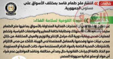 الحكومة تنفي انتشار ملح طعام فاسد بمختلف الأسواق على مستوى الجمهورية