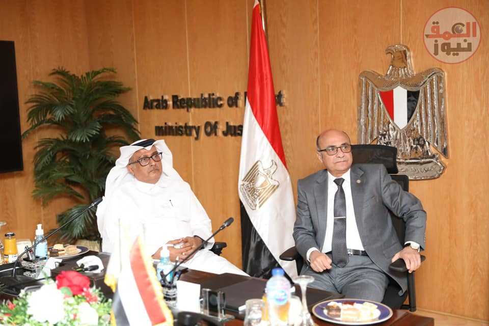 وزير العدل يستقبل نظيره القطري لتعزيز التعاون القضائي وتبادل الخبرات