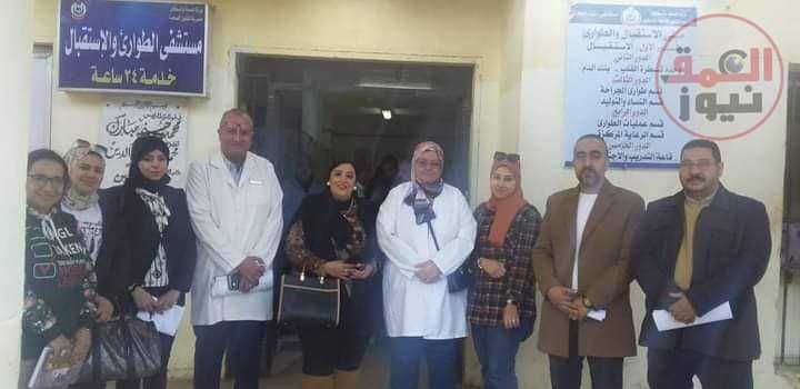 صحة المنوفية : مرور وكيل المديرية على مستشفى منوف العام