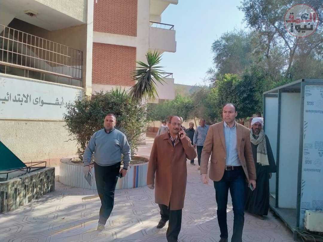 متابعة مستمرة لرئيس مركز ابشواي شملت المركز التكنولوجي ومستشفي ابشواي المركزي ومقار لجان الامتحانات بمدارس ابشواي