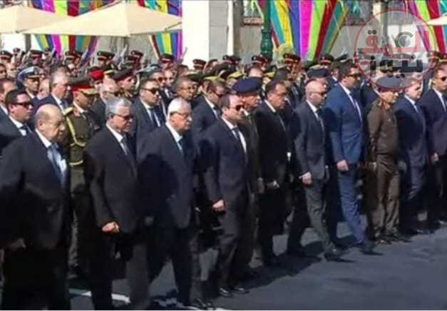 السيسي يتقدم الجنازة العسكرية للمهندس الراحل شريف إسماعيل