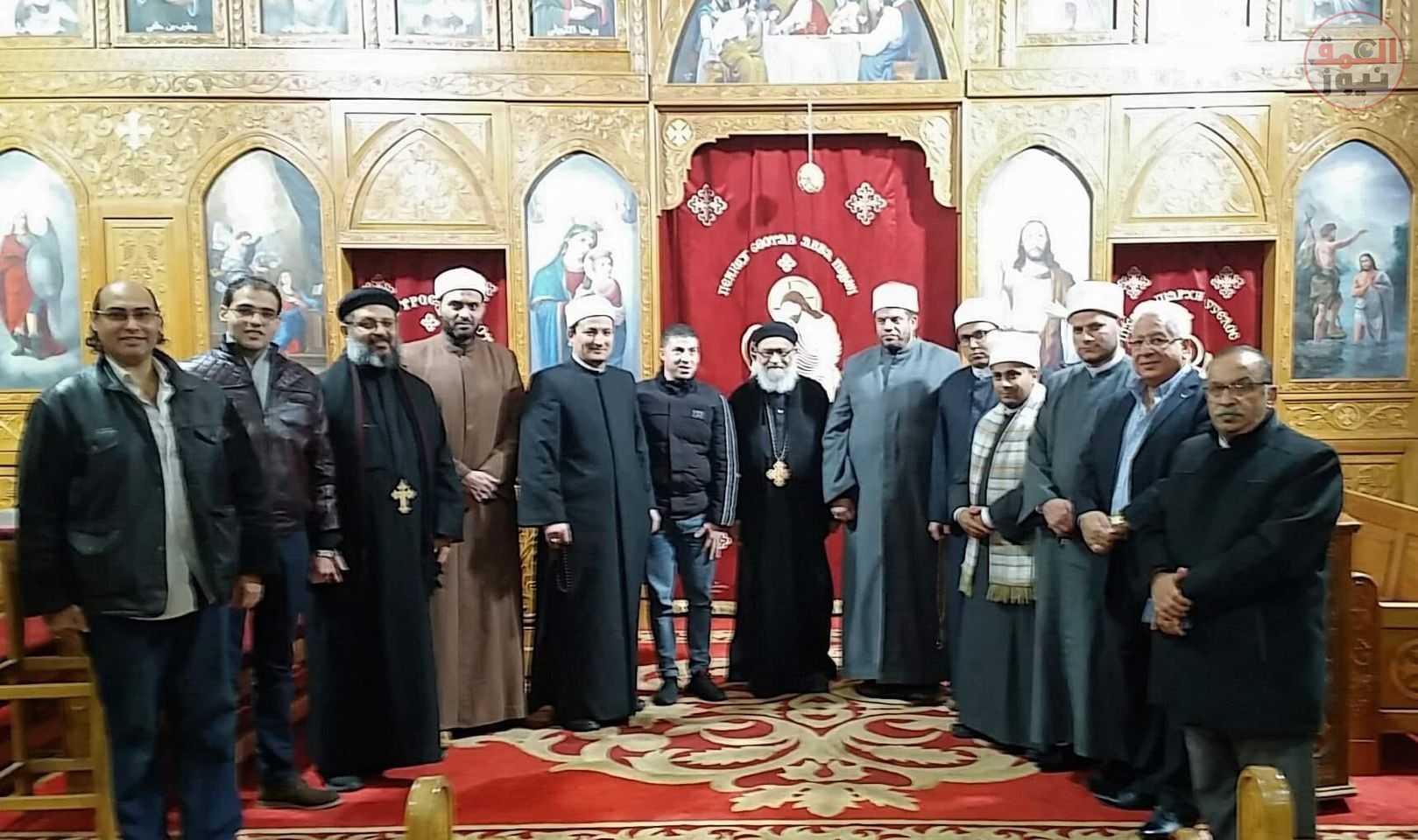" البحوث الإسلامية " توصي الشباب على حب الوطن من كنيسة الأنبا بيشوى بورسعيد