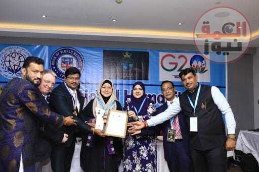 المستشارة تهاني التري تحصد جائزة التميز الانسانية الدولية