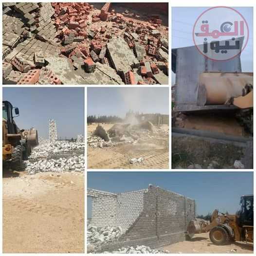 تنفيذ ٢٠ قرار إزالة وبناء مخالف على مساحة ٢١٠٥ م٢ بنطاق ٩ مراكز بالبحيرة