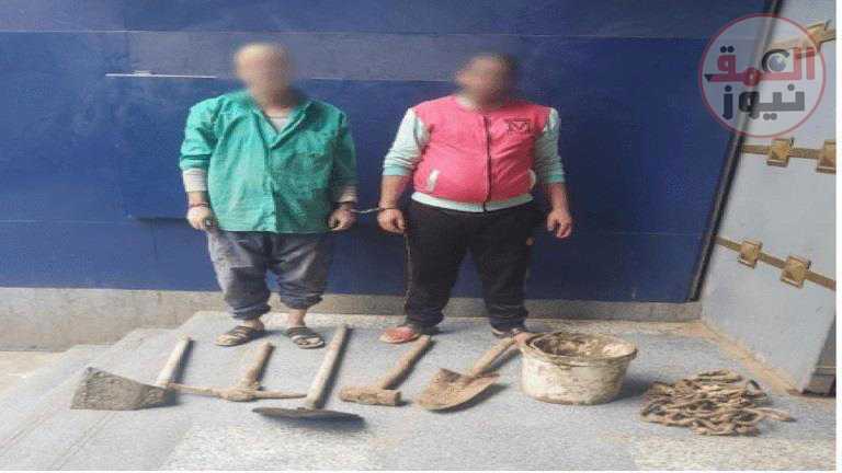 ضبط شخصين حال قيامهما بالحفر والتنقيب عن الآثار في القاهرة