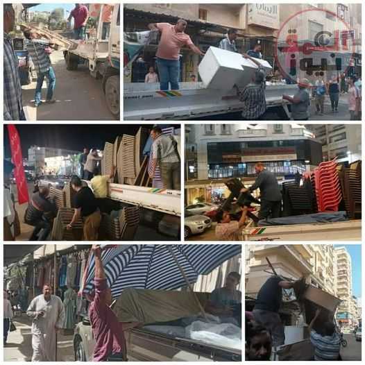 رفع ٨٠٠ حالة إشغال طريق مخالف بنطاق ٣ مراكز بالبحيرة