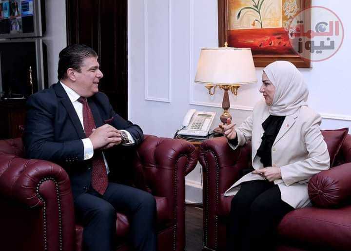 حسين زين يستقبل سفيرة مملكة البحرين بالقاهرة