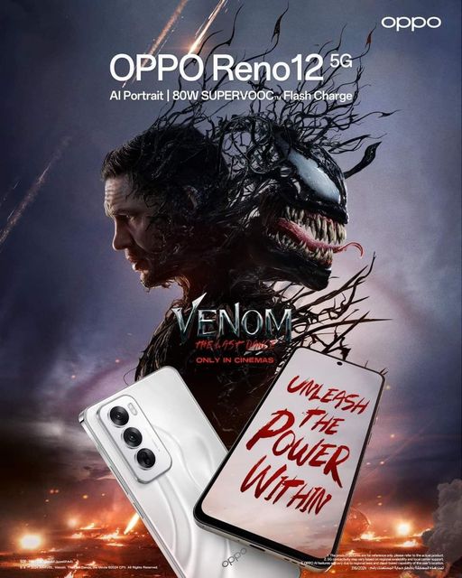 اوبوو "OPPO" تكشف عن قدرات الهاتف المُميز Reno12 5G من خلال فيلم "فينوم: الرقصة الأخيرة