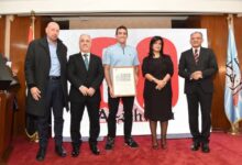 الأهرام تكرم البطل الأولمبي أحمد الجندي واتحاد الخماسي في احتفالية الابدو